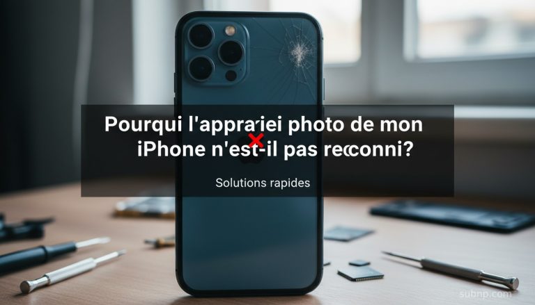 Pourquoi l'appareil photo de mon iPhone n'est-il pas reconnu ? Solutions rapides